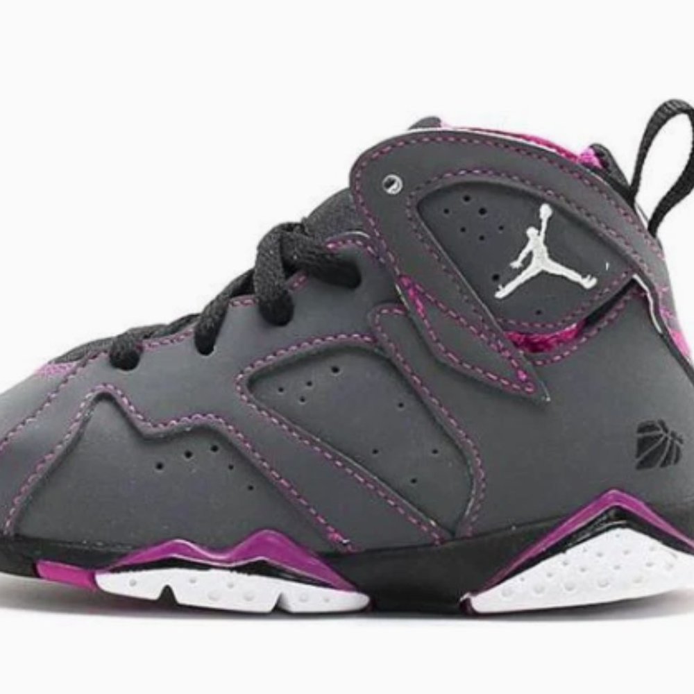 Baby Air Jordan 7 Retro Grey/Purple Size 7C